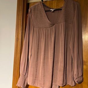 Knox rose long sleeve blouse silk